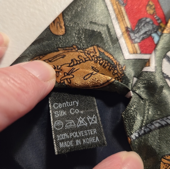City One Handmade Baseball Theme Silk Tie - Picture 6 of 7